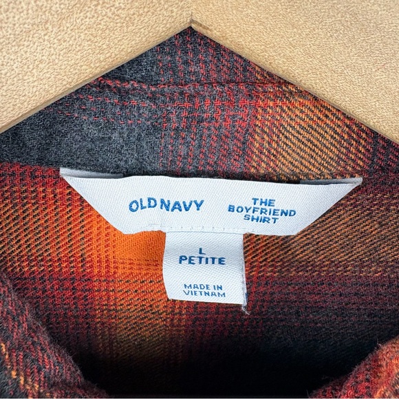 Evermore Taylor Swift Flannel Plaid Old Navy Boyfriend Shirt Cotton Button Down - Picture 4 of 8